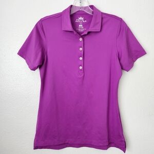 Peter Millar Polo E4 Wicking 50+UPF Women's Polo Short Sleeve Henley Shirt Small
